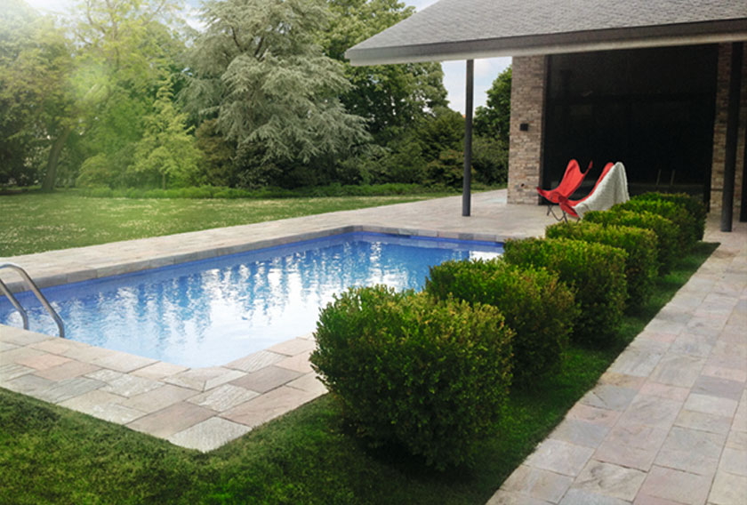 natural stone pool deck long island